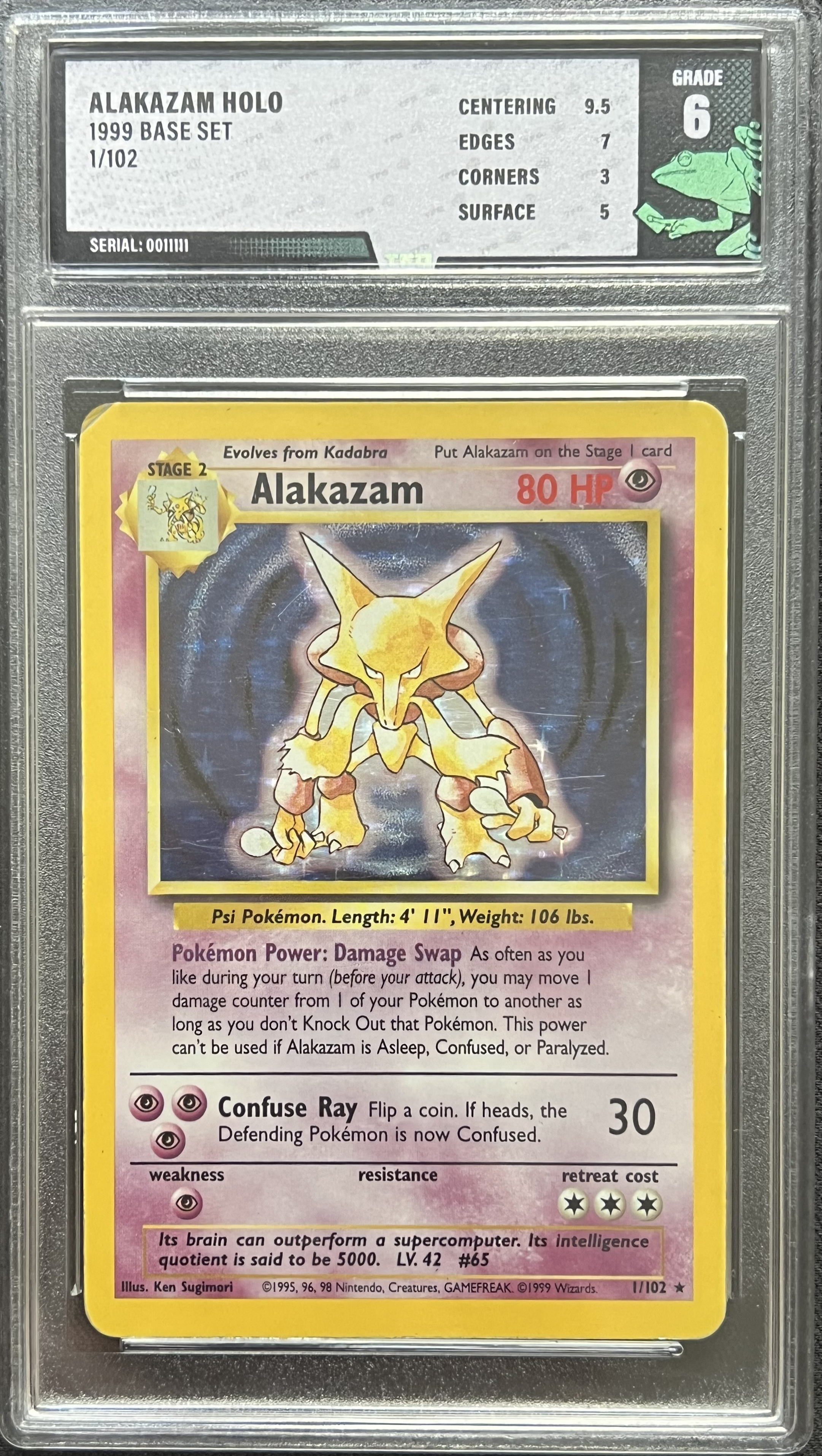 Graded card example - Grade 6